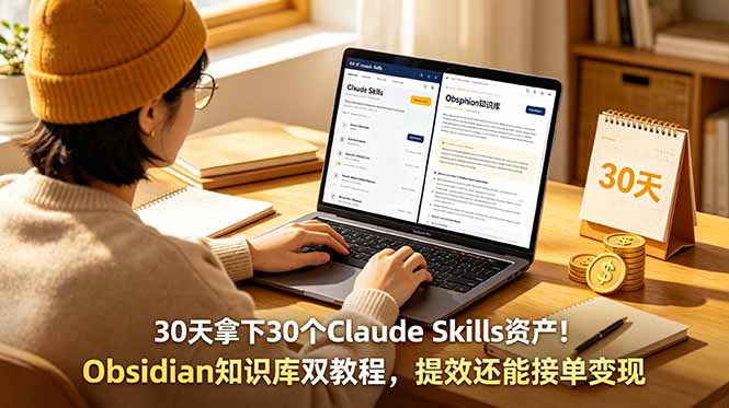 （18886期）30天拿下30个Claude Skills资产！Obsidian知识库双教程，提效还能接单变现_生财有道创业项目网-生财有道
