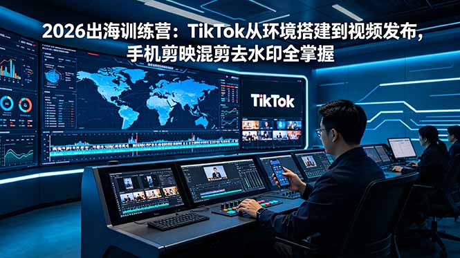 （18875期）2026出海训练营：TikTok从环境搭建到视频发布，手机剪映混剪去水印全掌握_生财有道创业项目网-生财有道