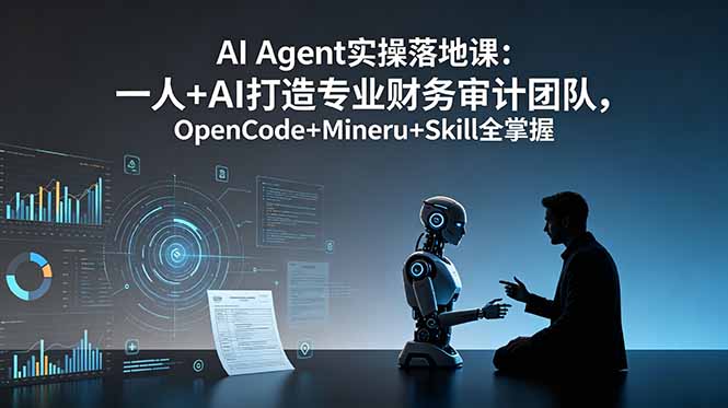 （19037期）AI Agent实操落地课：一人+AI打造专业财务审计团队，OpenCode+Mineru+Skill全掌握_生财有道创业项目网-生财有道