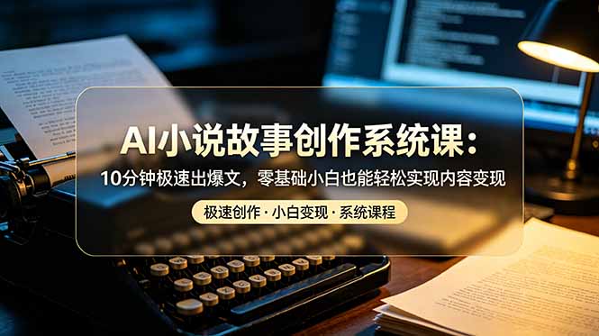 （19053期）AI小说故事创作系统课：10分钟极速出爆文，零基础小白也能轻松实现内容变现_生财有道创业项目网-生财有道
