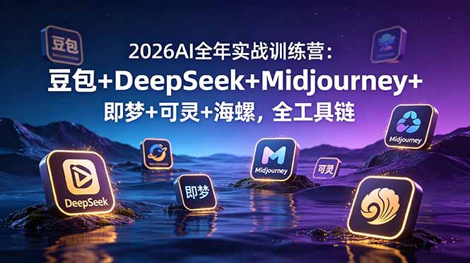 （19038期）2026AI全年实战训练营：豆包+DeepSeek+Midjourney+即梦+可灵+海螺，全工具链_生财有道创业项目网-生财有道