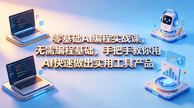 (18785期)零基础AI编程实战课-更新,无需编程基础,手把手教你用AI快速做出实用工具产品_生财有道创业项目网-生财有道