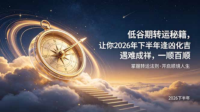 （19024期）付费文章：低谷期转运秘籍，让你2026年下半年逢凶化吉，遇难成祥，一顺百顺。_生财有道创业项目网-生财有道
