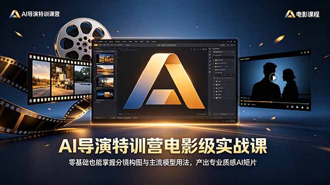 (18804期)AI导演特训营电影级实战课,零基础也能掌握分镜构图与主流模型用法,产出专业质感AI短片_生财有道创业项目网-生财有道