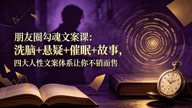 （19054期）朋友圈勾魂文案课：洗脑+悬疑+催眠+故事，四大人性文案体系让你不销而售_生财有道创业项目网-生财有道