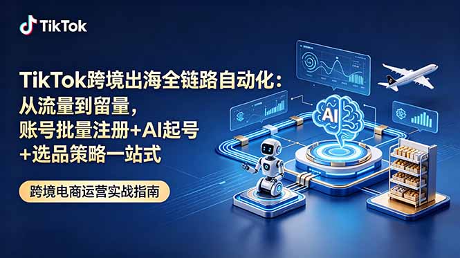 （18907期）TikTok跨境出海全链路自动化：从流量到留量，账号批量注册+AI起号+选品策略一站式_生财有道创业项目网-生财有道