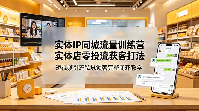 （18999期）实体IP同城流量训练营：实体店零投流获客打法，短视频引流私域锁客完整闭环教学_生财有道创业项目网-生财有道