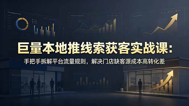 （19061期）巨量本地推线索获客实战课：手把手拆解平台流量规则，解决门店缺客源成本高转化差_生财有道创业项目网-生财有道