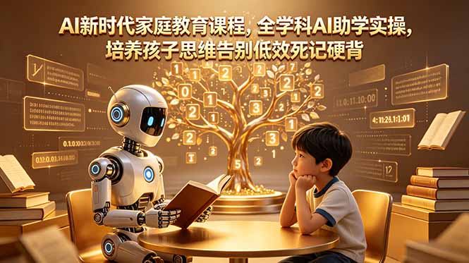 （18745期）AI新时代家庭教育课程，全学科AI助学实操，培养孩子思维告别低效死记硬背_生财有道创业项目网-生财有道