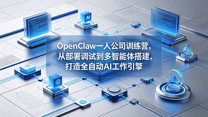 (18789期)OpenClaw 一人公司训练营,从部署调试到多智能体搭建,打造全自动 AI 工作引擎_生财有道创业项目网-生财有道