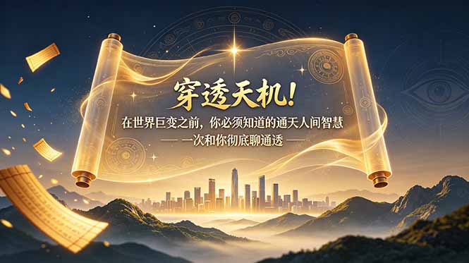 （19063期）付费文章：穿透天机！在世界巨变之前，你必须知道的通天人间智慧 一次和你彻底聊通透_生财有道创业项目网-生财有道
