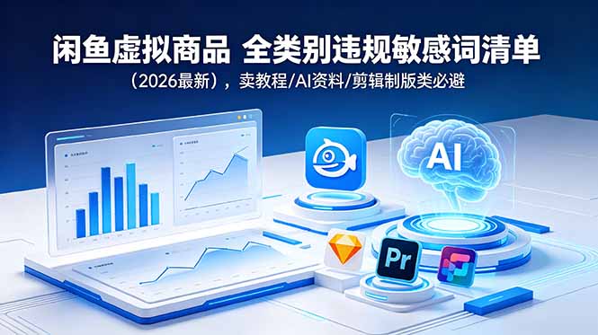 （18961期）闲鱼虚拟商品 全类别违规敏感词清单（2026最新），卖教程/AI资料/剪辑制版类必避_生财有道创业项目网-生财有道