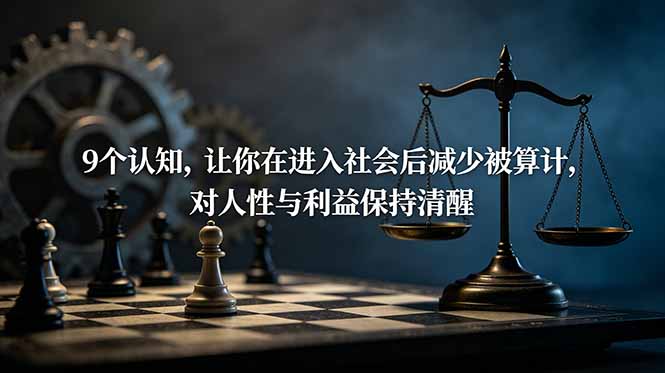 （19042期）付费文章：9个认知，让你在进入社会后减少被算计，对人性与利益保持清醒_生财有道创业项目网-生财有道