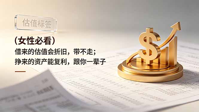 （19043期）付费文章：（女性必看）借来的估值会折旧，带不走；挣来的资产能复利，跟你一辈子_生财有道创业项目网-生财有道