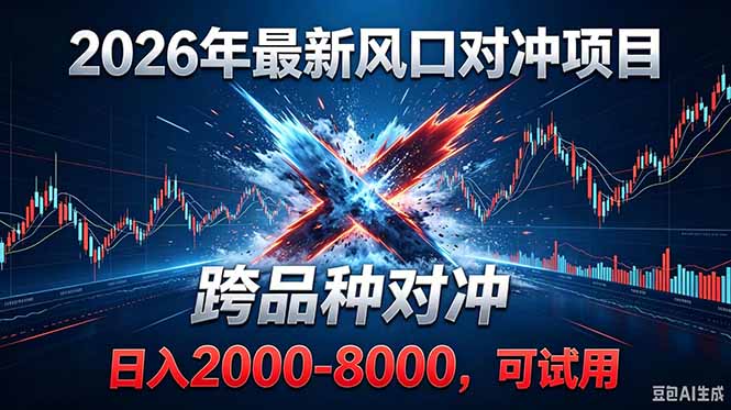 （18827期）2026创业新风口！最新对冲！跨品种对冲！日收益2000-6000+_生财有道创业项目网-生财有道