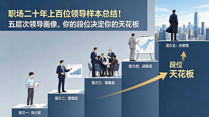（18900期）付费文章：职场二十年上百位领导样本总结！五层次领导画像，你的段位决定你的天花板_生财有道创业项目网-生财有道