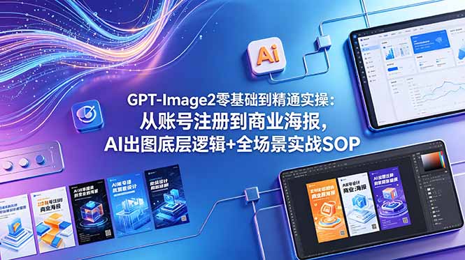 （18835期）GPT-Image2零基础到精通实操：从账号注册到商业海报，AI出图底层逻辑+全场景实战SOP_生财有道创业项目网-生财有道