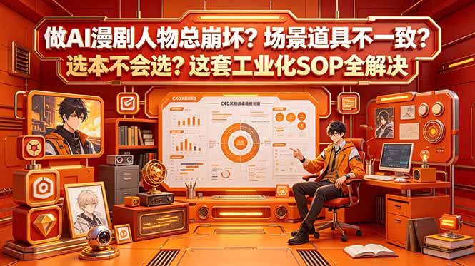 （18850期）做AI漫剧人物总崩坏？场景道具不一致？选本不会选？这套工业化SOP全解决 (更新)_生财有道创业项目网-生财有道