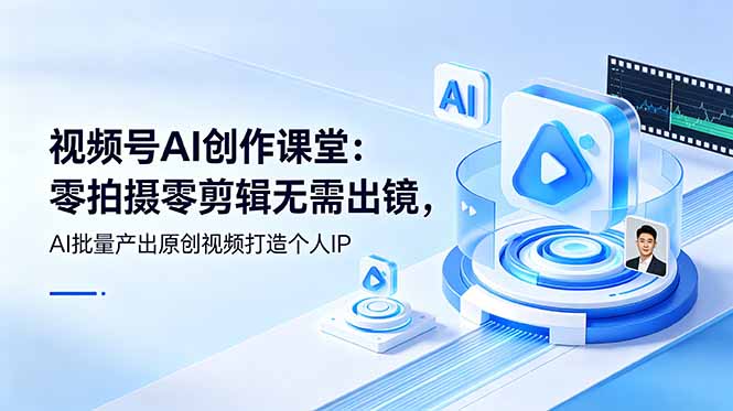（19049期）视频号AI创作课堂：零拍摄零剪辑无需出镜，AI批量产出原创视频打造个人IP_生财有道创业项目网-生财有道