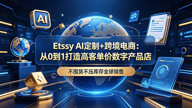 （18974期）Etsy AI定制+跨境电商：从0到1打造高客单价数字产品店，不囤货不压库存全球销售_生财有道创业项目网-生财有道