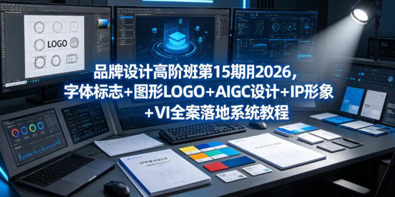 品牌设计高阶班第15期2026，字体标志＋图形LOGO＋AIGC设计＋IP形象＋VI全案落地系统教程——生财有道创业项目网-生财有道