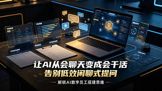 （19130期）让AI从会聊天变成会干活，告别低效闲聊式提问，解锁AI数字员工搭建思维_生财有道创业项目网-生财有道