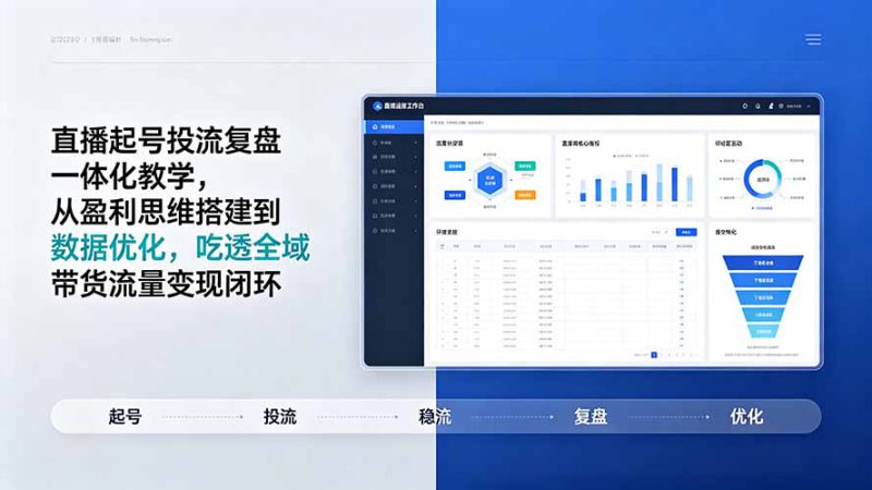 （19241期）直播起号投流复盘一体化教学，从盈利思维搭建到数据优化，吃透全域带货流量变现闭环_生财有道创业项目网-生财有道