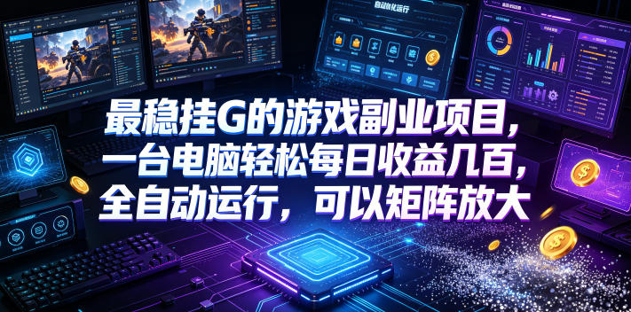 （19160期）低成本网游挂机项目，单号保底日入100左右，可矩阵放大！合法合规！_生财有道创业项目网-生财有道