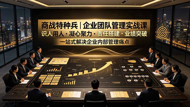 （19534期）商战特种兵｜企业团队管理实战课：识人用人｜凝心聚力｜责任搭建｜业绩突破，一站式解决企业内部管理痛点_生财有道创业项目网-生财有道