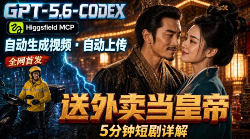 （19540期）GPT-5.6 Codex+Higgsfield MCP：一条指令生成5分钟短剧并自动上传YouTube（油管）_生财有道创业项目网-生财有道