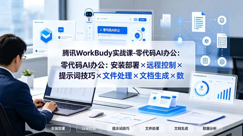 （19325期）腾讯WorkBuddy实战课-零代码AI办公：安装部署×远程控制×提示词技巧×文件处理×文档生成×数据分析_生财有道创业项目网-生财有道