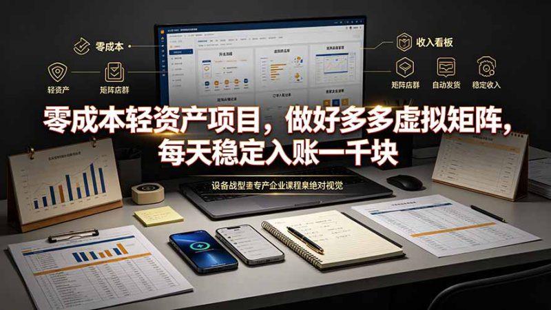 （19522期）零成本轻资产项目，做好多多虚拟矩阵，每天稳定入账一千块_生财有道创业项目网-生财有道