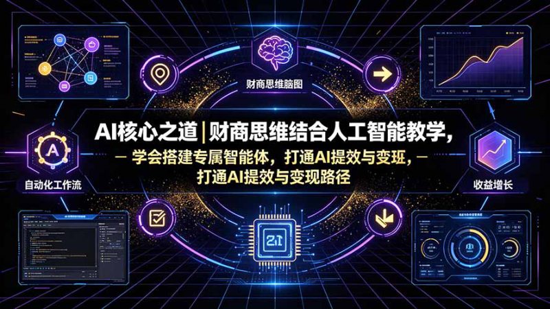 （19542期）AI核心之道｜财商思维结合人工智能教学，学会搭建专属智能体，打通AI提效与变现路径_生财有道创业项目网-生财有道