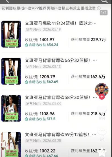 抖音8W粉丝博主的篮球人物深度解析解说教学，零门槛玩转伙伴计划与精选独家，单日稳定收益1k+——生财有道创业项目网-生财有道