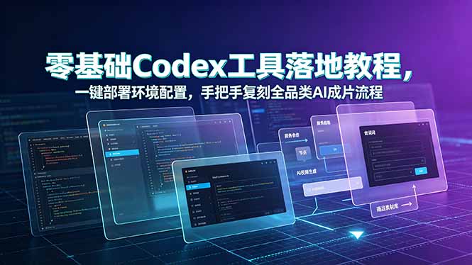 （19152期）零基础Codex工具落地教程，一键部署环境配置，手把手复刻全品类AI成片流程_生财有道创业项目网-生财有道
