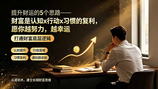 （19233期）付费文章：提升财运的5个思路——财富是认知x行动x习惯的复利，愿你越努力，越幸运_生财有道创业项目网-生财有道