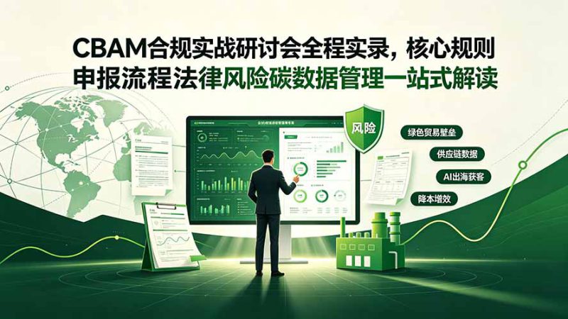 （19235期）CBAM合规实战研讨会全程实录，核心规则申报流程法律风险碳数据管理一站式解读_生财有道创业项目网-生财有道