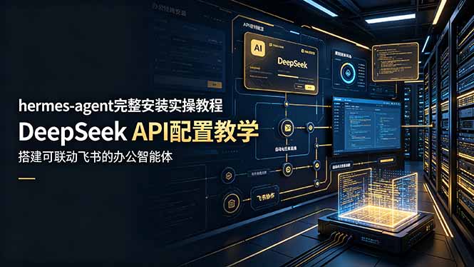 （19128期）hermes-agent完整安装实操教程，DeepSeek API配置教学，搭建可联动飞书的办公智能体_生财有道创业项目网-生财有道