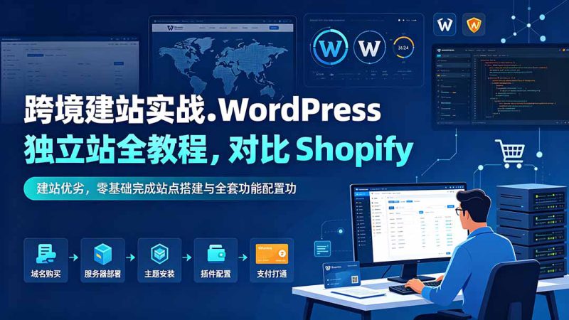 （19546期）跨境建站实战：WordPress 独立站全教程，对比 Shopify 建站优劣，零基础完成站点搭建与全套功能配置_生财有道创业项目网-生财有道