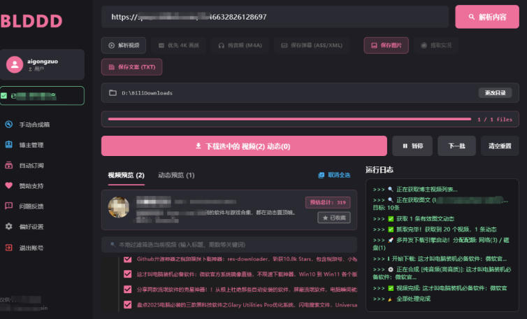 （19981期）BLDDD 哔哩哔哩下载工具，支持合集下载，字幕、声音下载_生财有道创业项目网-生财有道