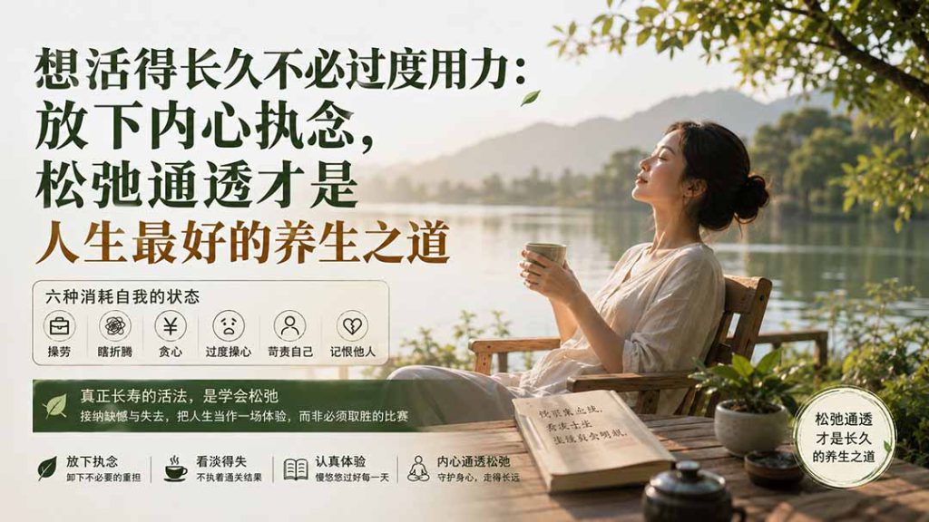 （20007期）付费文章：想活得长久不必过度用力：放下内心执念，松弛通透才是人生最好的养生之道_生财有道创业项目网-生财有道