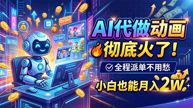 （19828期）AI代做动画，彻底火了！全程派单不用愁，小白也能月入2W_生财有道创业项目网-生财有道