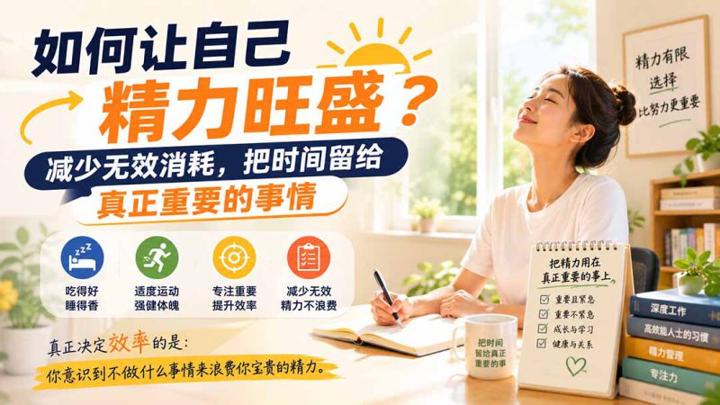 （20071期）付费文章：如何让自己精力旺盛？减少无效消耗，把时间留给真正重要的事情_生财有道创业项目网-生财有道