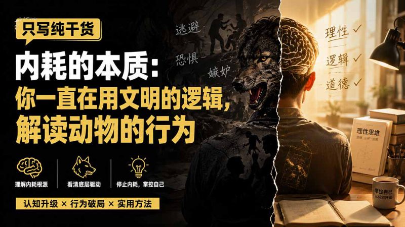 (19849期)付费文章:只写纯干货-内耗的本质:你一直在用文明的逻辑,解读动物的行为_生财有道创业项目网-生财有道