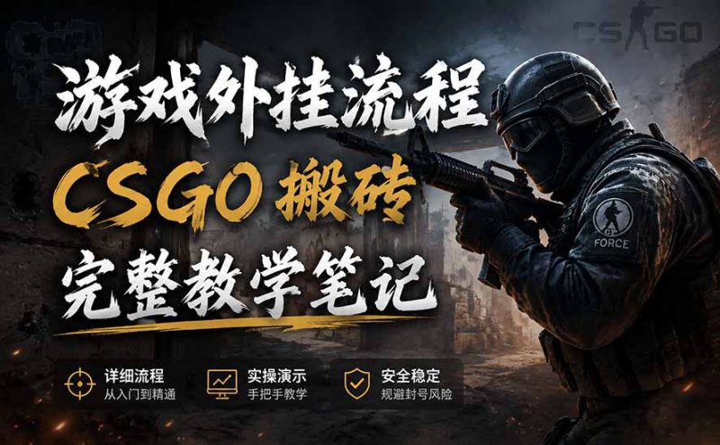 （19719期）游戏挂机全流程笔记分享，CSGO游戏搬砖，小白看了当天学会见收益_生财有道创业项目网-生财有道