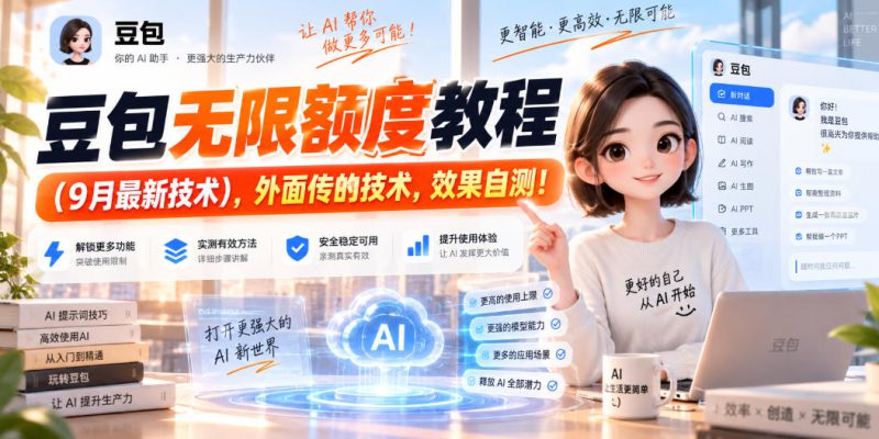 豆包无限额度教程（9月最新技术），外面传的技术，效果自测！——生财有道创业项目网-生财有道