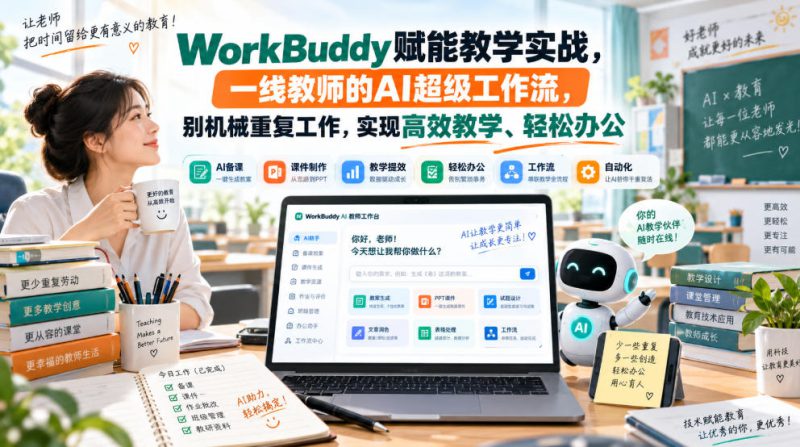 WorkBuddy赋能教学实战，一线教师的AI超级工作流，别机械重复工作，实现高效教学、轻松办公——生财有道创业项目网-生财有道