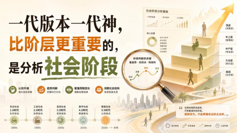 付费文章：一代版本一代神，比阶层更重要的，是分析社会阶段——生财有道创业项目网-生财有道