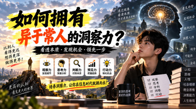 某公众号付费文章:如何拥有异于常人的洞察力?——生财有道创业项目网-生财有道