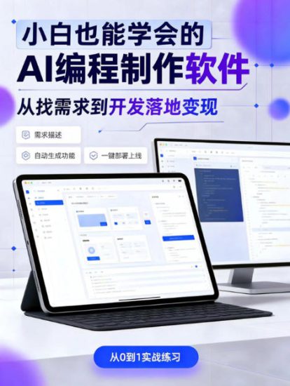 手把手教会你ai编程制作软件到变现全路径，零基础小白轻松上手，从找需求到开发落地变现【揭秘】——生财有道创业项目网-生财有道